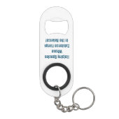 ステンレス鋼ボトルオープナー キーホルダー栓抜き (裏面)