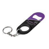 ステンレス鋼ボトルオープナー キーホルダー栓抜き (正面アングル)