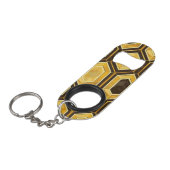 ステンレス鋼ボトルオープナー キーホルダー栓抜き (正面アングル)