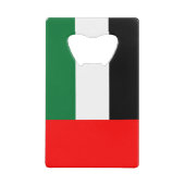 ステンレス鋼ボトルオープナーUAE国旗 クレジットカード栓抜き (正面)