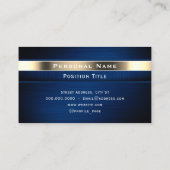 ステンレス鋼メタルブルー金ゴールド 名刺 (裏面)