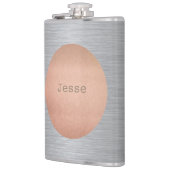 ステンレス鋼及び銅のモノグラムのフラスコ フラスク (左)