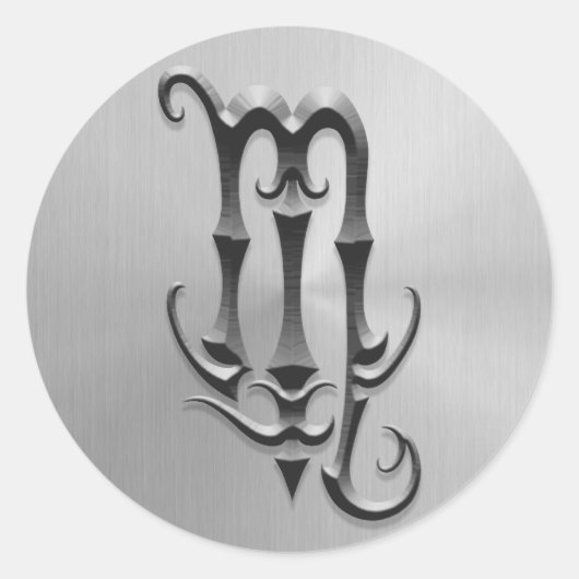 ステンレス鋼蠍座記号 ラウンドシール (正面)