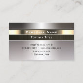 ステンレス鋼銀金ゴールド名刺 名刺 (裏面)