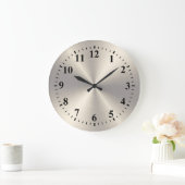 ステンレス鋼 ラージ壁時計 (ホーム)