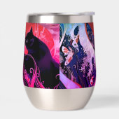 ステンレス タンブラー アールデコねこ (左面)