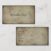 ステン動揺してドグランジーウッドベ刺激を受けたージュ 名刺 (正面/裏面)