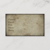 ステン動揺してドグランジーウッドベ刺激を受けたージュ 名刺 (裏面)