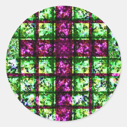 ステン図解入りの、写真付きのドグラスクロスシール ラウンドシール (正面)