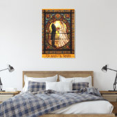 ステン結婚ドグラス伝統的のデザイン キャンバスプリント (インサイチュ (寝室))