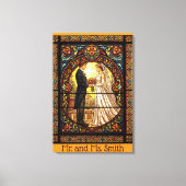 ステン結婚ドグラス伝統的のデザイン キャンバスプリント (正面)