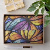 ステン鮮やかドグラスフローラ:カラフルデザイン 薄葉紙 (ギフト)