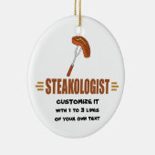 ステーキおもしろいー セラミックオーナメント (右)