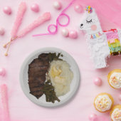 ステーキおよびポテト ペーパープレート (パーティー)