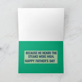 ステーキが高かった サンキューカード (内部)