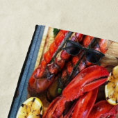 ステーキとエビ ビーチタオル (インサイチュ)