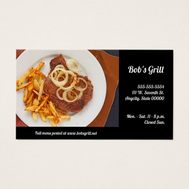 ステーキとフライ (正面)