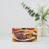 ステーキとフライ 名刺 (スタンド正面)