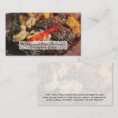 ステーキとマッシュルーム | ファイアナイフロゴ 名刺 (正面/裏面)