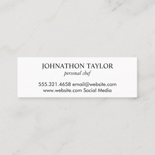 ステーキと卵の黒板 スキニー名刺 (裏面)