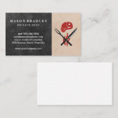 ステーキと器具 |料理店 名刺 (正面/裏面)