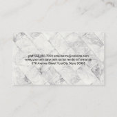 ステーキと火のロゴ |大理石タイルの背景 名刺 (裏面)