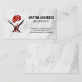 ステーキと食器 名刺 (正面/裏面)