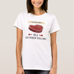ステーキのしゃれのTシャツ Tシャツ