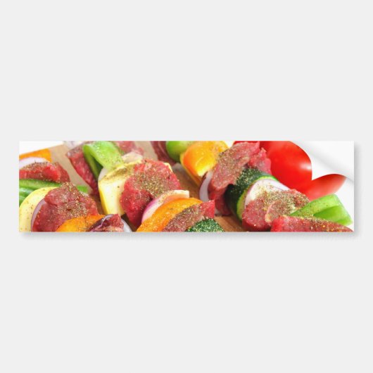 ステーキのカバブ バンパーステッカー (正面)