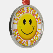 ステーキのスマイル メタルオーナメント (右)