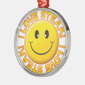 ステーキのスマイル メタルオーナメント (左)