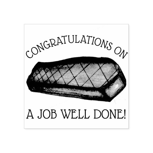 ステーキの報酬を上手に出来たお祝い ラバースタンプ (インプリント)