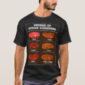 ステーキの焼き具合I肉焼きBBQ肉 Tシャツ (正面)