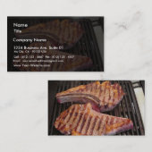 ステーキの食糧夕食を焼くこと 名刺 (正面/裏面)