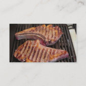 ステーキの食糧夕食を焼くこと 名刺 (裏面)