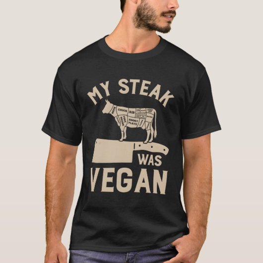 ステーキはビーガン Tシャツ (正面)