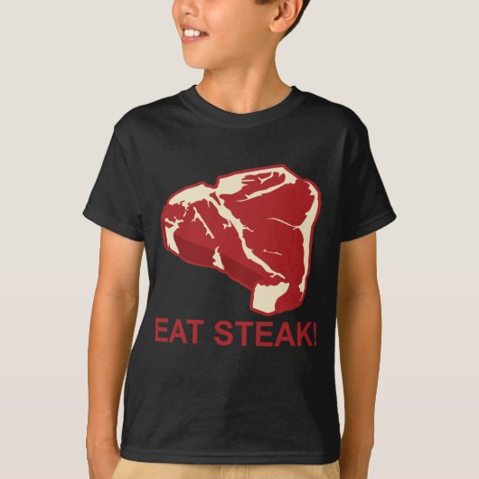 ステーキを食べて下さい Tシャツ (正面)