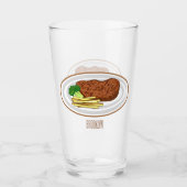 ステーキアニメイラストレーション タンブラーグラス (正面)