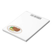 ステーキアニメイラストレーション ノートパッド (回転)