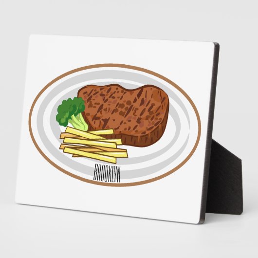 ステーキアニメイラストレーション フォトプラーク (側面)