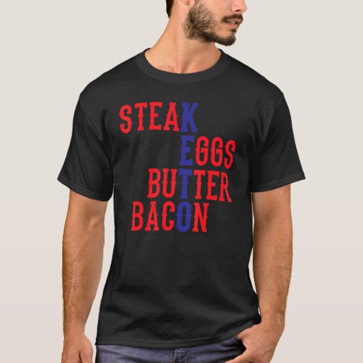ステーキエッグバターベーコンケト Tシャツ (正面)