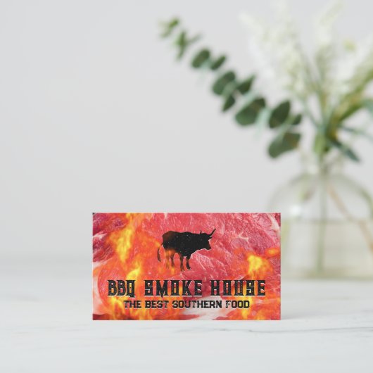 ステーキカット |炎 名刺 (スタンド正面)