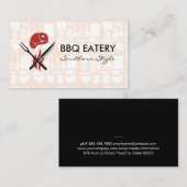 ステーキカトラリーロゴ | キッチンパターン 名刺 (正面/裏面)