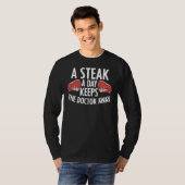 ステーキカーニヴォーレ焼きマスター肉食肉 Tシャツ (正面フル)