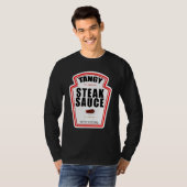 ステーキソースボトルラベルハロウィーン衣装 Tシャツ (正面フル)