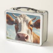 ステーキディナーと牛 メタルランチボックス (裏面)