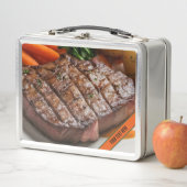 ステーキディナーと牛 メタルランチボックス (インサイチュ)