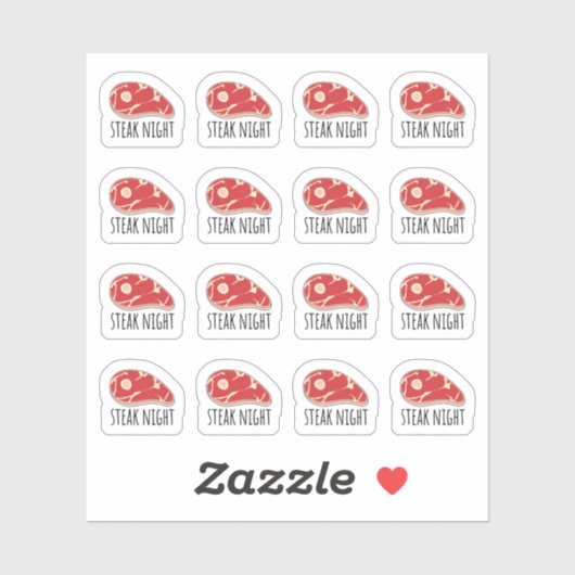 ステーキナイトディナー料理メニュー舞城プランナー シール (シート)