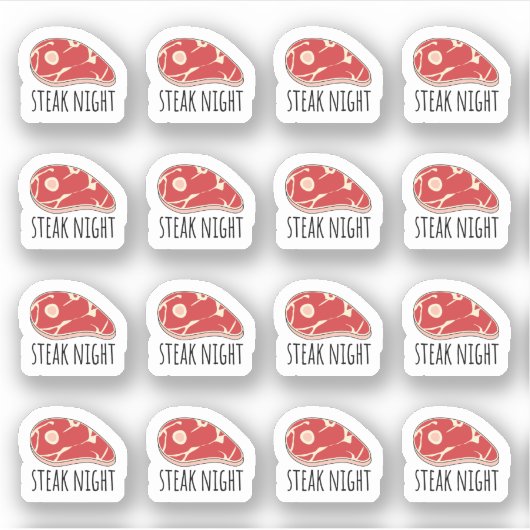 ステーキナイトディナー料理メニュー舞城プランナー シール (正面)