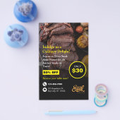 ステーキハウス、ステーキレスト、レストランフライヤー チラシ (シングル)